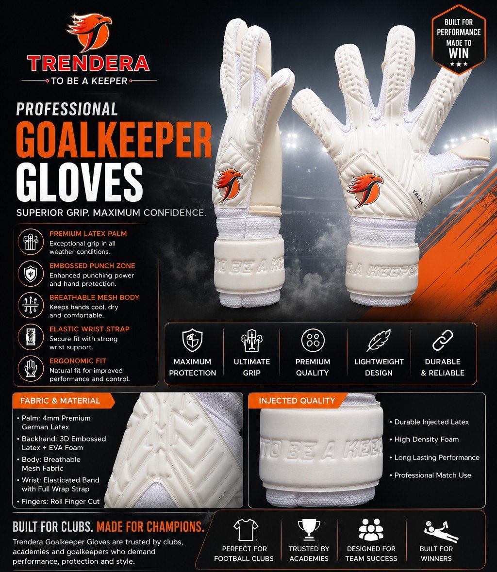 TrenderaSports's tweet photo. Trendera Professional Goalkeeper Gloves — Superior Grip. Maximum Protection. Ultimate Confidence.
Designed for clubs, academies &amp; goalkeepers.
📩 DM us for bulk &amp; custom orders.
Hashtags:
#TrenderaSports #GoalkeeperGloves #Goalkeeper #Football #Soccer #FootballClub #FootballAcade https://t.co/kpNofC01PV