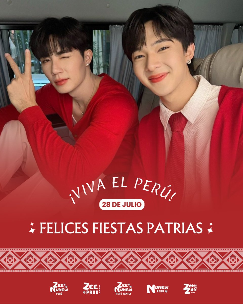 zonzonperu's tweet photo. 🇵🇪 ¡Felices Fiestas Patrias! 🇵🇪

Desde #ZeeNuNew Perú Family, les deseamos un muy feliz #28deJulio.

Hoy celebremos con orgullo a nuestro querido #Perú, su historia, su cultura, su riqueza y todo aquello que lo hace un país único.

¡Que viva el Perú! ✨️ https://t.co/nmh3QF7Pr4