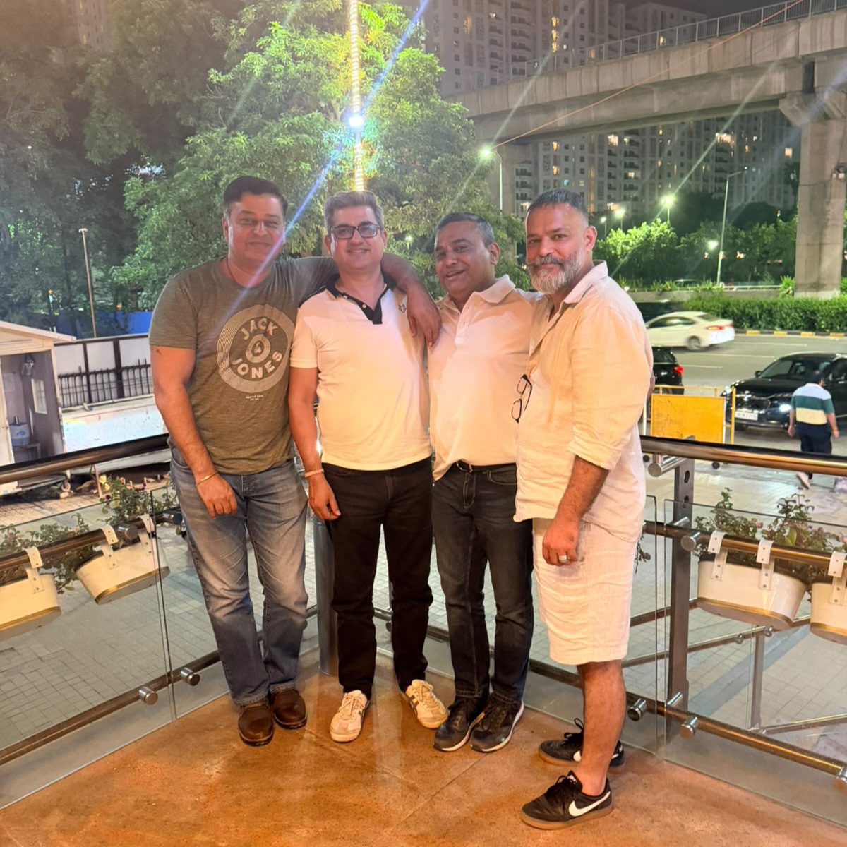 Official_APSDAA's tweet photo. The visit of one of their own from abroad turned into the perfect occasion for a memorable reunion. Four Daggers of the 1995 batch L to R - Prashant Singh, Rakesh Arora, Vinay Uniyal, and Dharmender Parmar met up in Gurugram to relive old memories and reconnect after years apart https://t.co/nT1aJYQneb