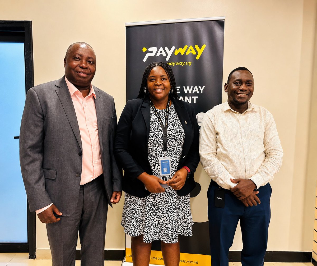 pay_way's tweet photo. Great partnerships lead to greater impact. 🤝

Last week, we had the pleasure of hosting Mr Japhet Aritho, Managing Director – Airtel Mobile Commerce Uganda, who paid a courtesy visit to our Executive Director, Madam Cynthia.

The meeting was an opportunity to reflect on our strong working relationship, discuss ways to deepen our partnership, and explore new opportunities to deliver even better digital payment experiences for our customers.

We appreciate the time Mr Aritho took to visit us and the open conversations we shared. Strong partnerships are built through continuous engagement, shared goals, and a commitment to creating solutions that make everyday transactions simpler and more convenient.

Thank you to the Airtel Mobile Commerce Uganda team for your continued collaboration. We look forward to what we can achieve together in the months ahead.

Here's to stronger partnerships and even greater milestones.

#PayWayUganda #AirtelMoney #Partnership #DigitalPayments #Fintech #Innovation #Collaboration #Uganda