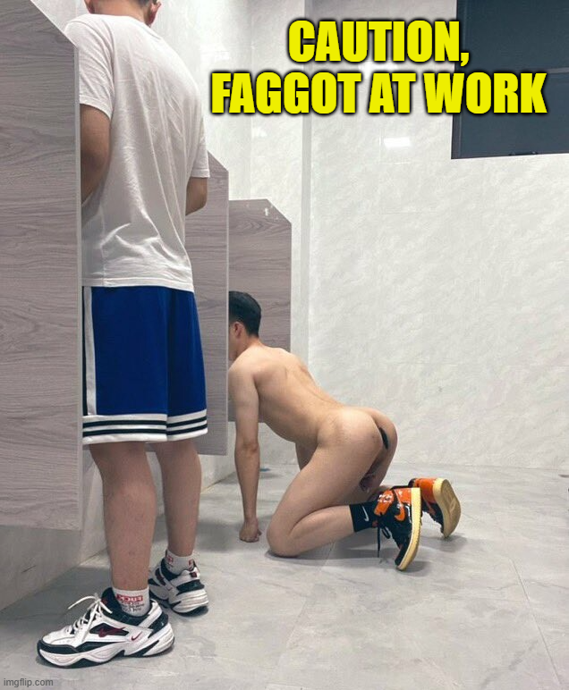 degradedfgtts's tweet photo. Please, DO disturb the fªggºt while he's cleaning the toilets 💪😎 https://t.co/1ke2RZKFa7