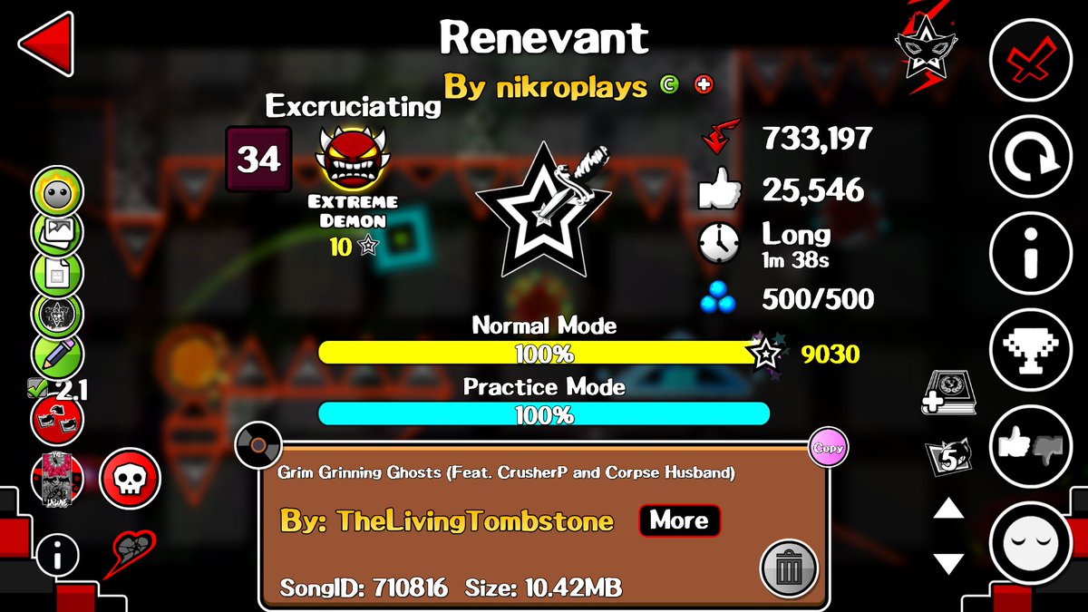 LlorcaMateo's tweet photo. SE ACABOOOOOOOOOOOOOOO DESPUES DE 100 HORAS DE PLAYTIME // 49705 INTENTOS // 2010 DROPS EN TOTAL // Y 150 MUERTES PASADO EL 55% PUEDO DECIR A DIA DE HOY QUE ME HE PASADO MI DREAM DEMON, UN NIVEL QUE ME QUERIA PASAR DESDE 2023, Y FIN DE LA LADDER GRACIAS A TODOS OS QUIERO ♥️:DDDDD https://t.co/lXN81qlk6I