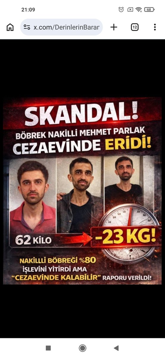 Kornoktan1's tweet photo. SİNCAN YÜKSEK GÜVENLİKLİ CEZAEVİ 

Adaletten, Hukuk'tan uzak kararlar veren Sincan  Cezaevi keyfi uygulamalarına devam ediliyor. KHK'lı ağır hasta Mehmet Parlak, bir gün daha tutuklu kaldı. 

KeyfiTutuklamaya SON https://t.co/PVssK0oRTY