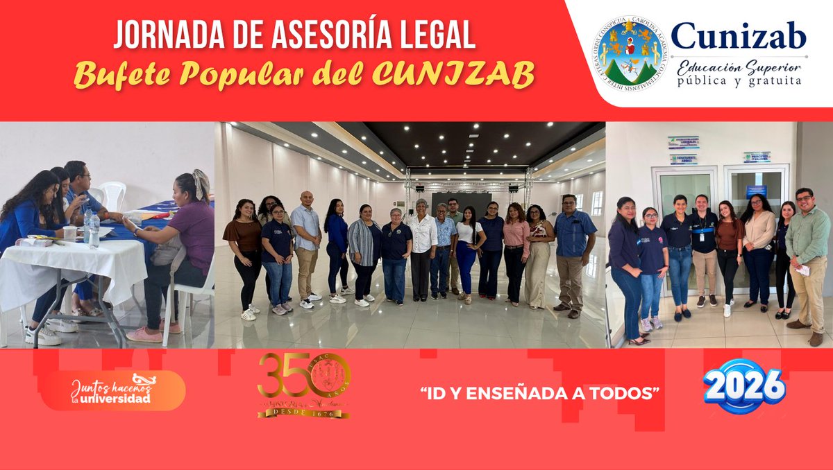 Cunizab2's tweet photo. Actividad del Bufete Popular de CUNIZAB en las instalaciones de la Municipalidad de Morales, Izabal. 

Gracias al apoyo del alcalde municipal, el BP de CUNIZAB pudo acercar su oferta de servicios a la población moralense. 

"Id y enseñad a todos". https://t.co/S74zYw7qxJ