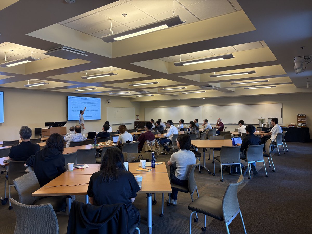 GCAProject's tweet photo. Thanks to the wonderful presenters at the SITE Applied Artificial Intelligence in Macro-Finance conference this week. A great way to start the week!

Organized by Christopher Clayton and @acoppola4, with support from GCAP, @StanfordGSB, and the Stanford Department of Economics. https://t.co/VHf0tiafzK