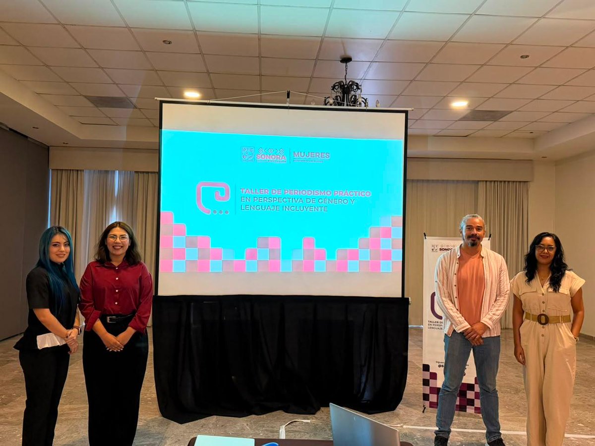 SeMujeresSon's tweet photo. ✨Con gran éxito realizamos el Taller de Periodismo Práctico en Perspectiva de Género y Lenguaje Incluyente 
💪Seguimos sumando esfuerzos para transformar las narrativas y promover mensajes que favorezcan la igualdad y el derecho de las mujeres a una vida libre de violencia. https://t.co/JDNu5X09QH