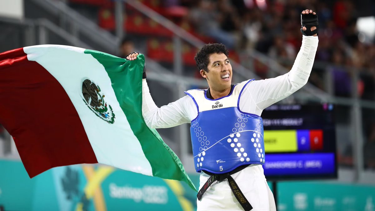 OlimpismoMex's tweet photo. Dos medallas para México en la última jornada del Taekwondo Kyorugi individual de #SantoDomingo2026

🥇 Carlos Sansores🇲🇽 venció 2-1 en la final de los +87kg a Yoikel Goicochea🇨🇺
🥉 Sarai González🇲🇽 venció en el duelo por el tercer lugar de los +73kg a Maelynn Fradl🇦🇼

Resta solo la prueba por equipo mixto.