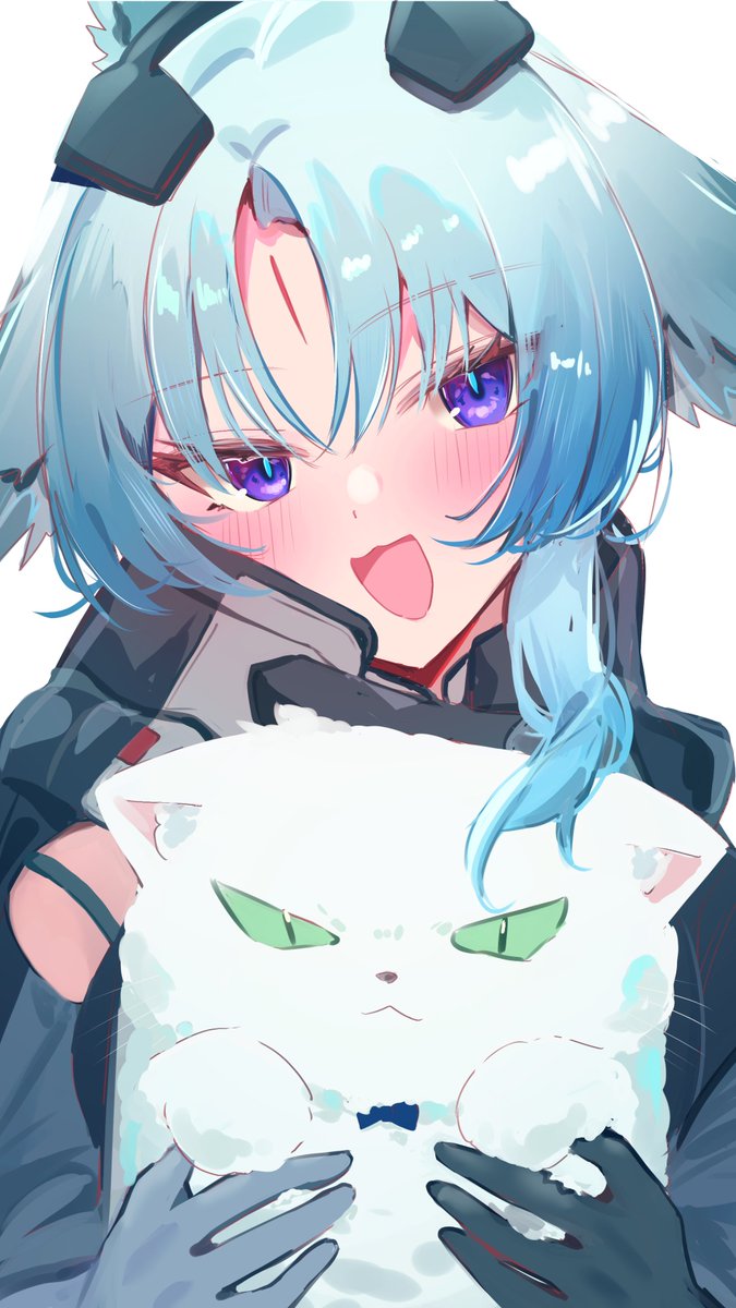 risu_if's tweet photo. 猫抱いてニッコニコなオクギ
#ArknightsEndfield‌ #エンドフィールド https://t.co/75MVgO7HEW