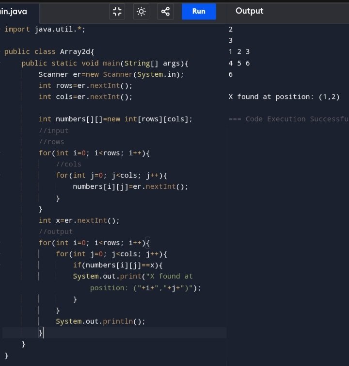 LearningCodesfr's tweet photo. Day 10:
2d arrays are good but qn of spiral order  matrix is never too well understood, this was my 1st time coding it it's easy to understand but at the same time very confusing...
@buildinpublic 
@java 
#coding
#learning https://t.co/KokZJOhl3R