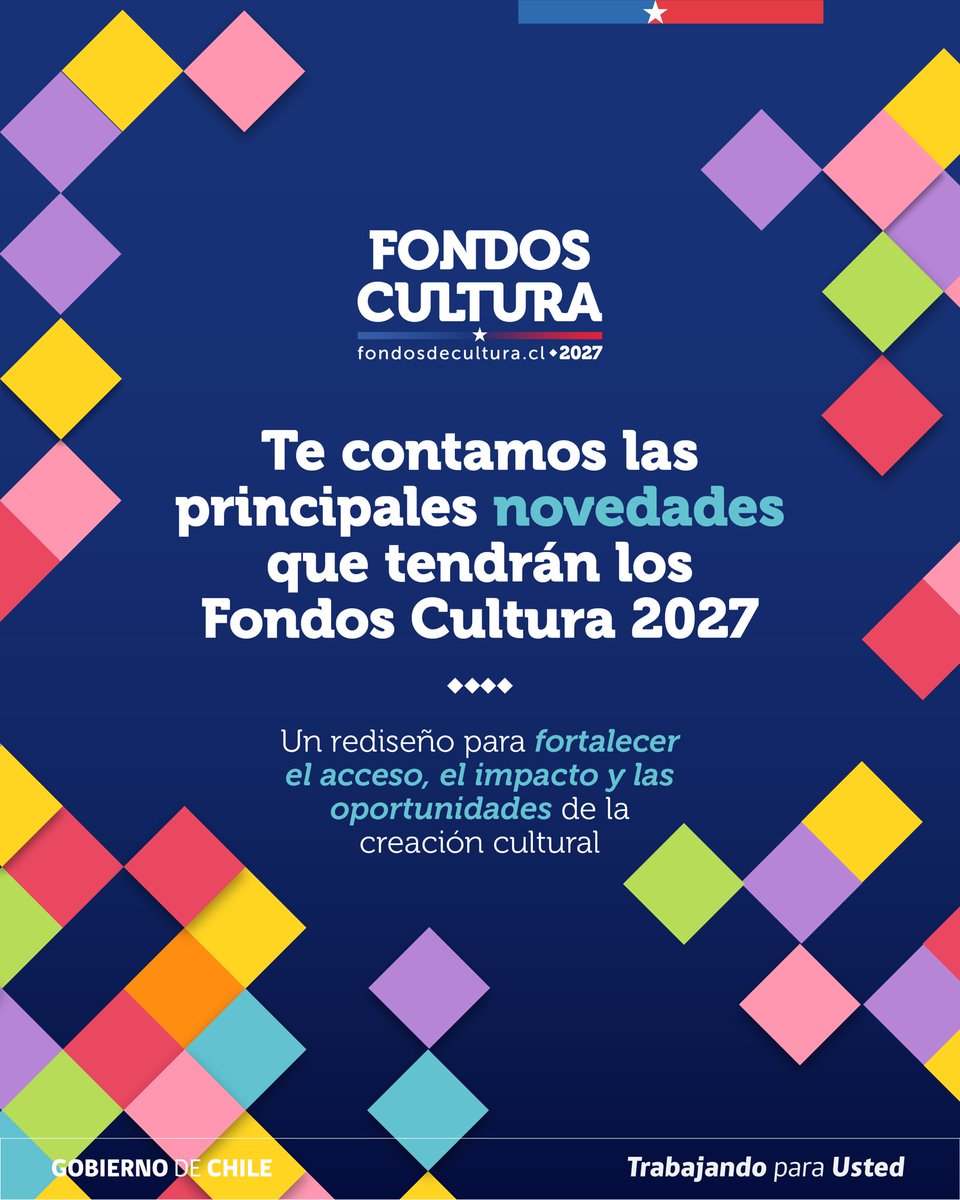 Culturas_RM's tweet photo. 📣 #FondosCultura2027 incorpora importantes novedades para fortalecer el impacto de los proyectos, facilitar el acceso a la cultura, impulsar nuevos talentos y ampliar la oferta cultural en todo el país.
👇 Revisa los principales cambios en nuestras gráficas. https://t.co/pB6ahFyF86