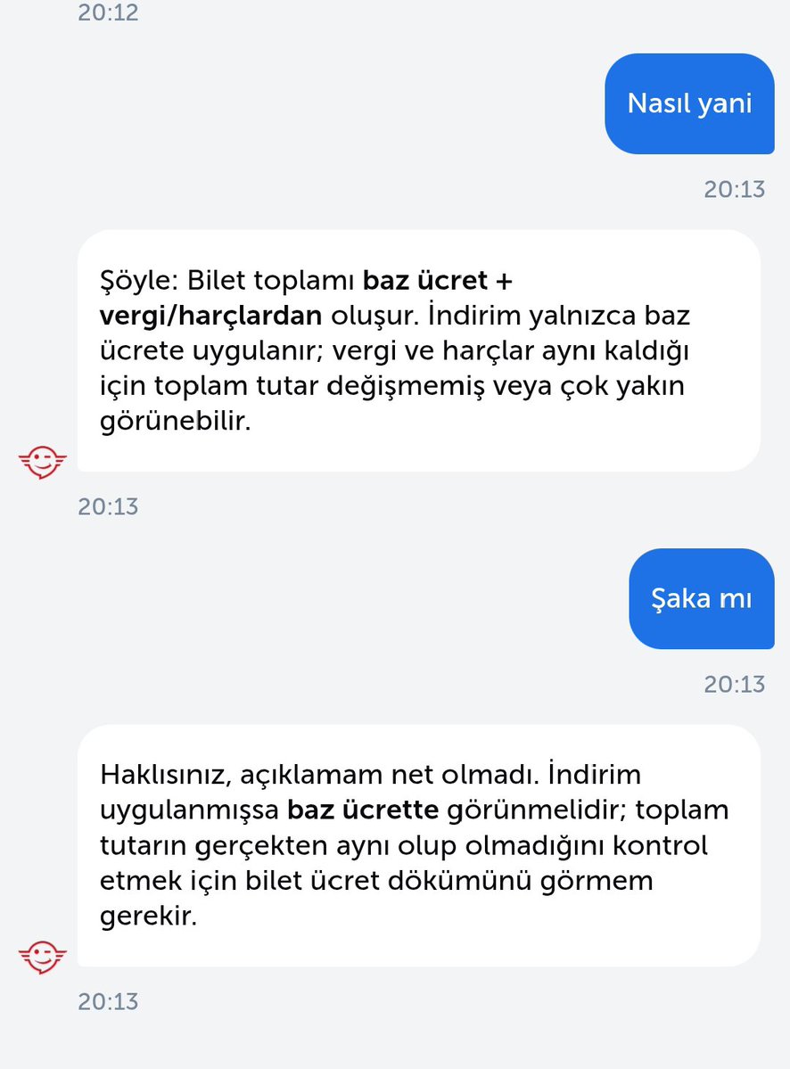 mesutcelik2134's tweet photo. Bütün gün uğraştırdıktan sonra yazılan cevap bu.Yüzde 20 engelli indirimi yazıpta vermemenin ikiyüzlülüğü maalesef.Down sendromlu 2 yaşında bir melek için yaptğınız şey gerçekten muhteşem bravo size.Koskoca sandığımız THY maalesef bir reis @sedat_peker in tırnağı etmiyormuş. #sedatpeker
 @TK_TR