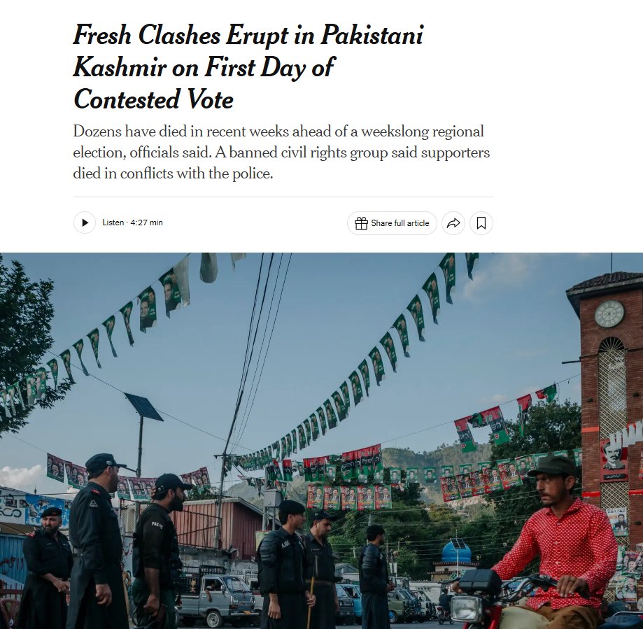 omarali50's tweet photo. NY times on the Indian protest vs the one in "allied ally" Pakistan https://t.co/qjtgTCxGrs