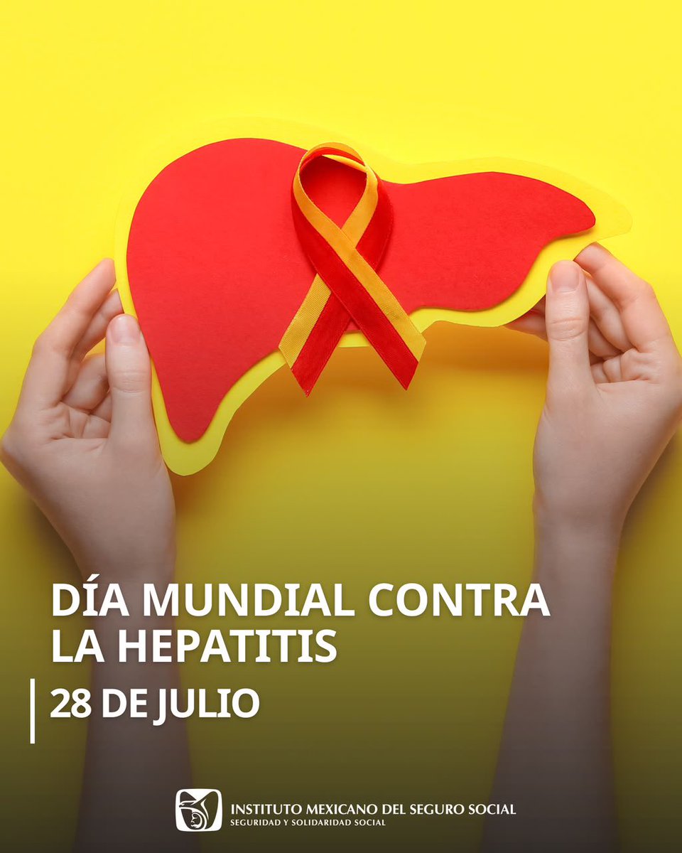 Tu_IMSS's tweet photo. 🗓️ 28 de julio | Día Mundial contra la #Hepatitis. 🦠

Detectar a tiempo puede salvar vidas.

🔍 Identifica los síntomas.

🧼🧴¡Y no olvides prevenir con higiene, vacunación y protección!

#DíaMundialContraLaHepatitis https://t.co/eJfMevRoMr