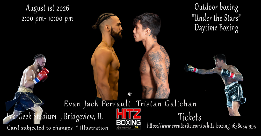 Tombaimages's tweet photo. ---------------Hitz Boxing---------------
 .............Evan Jack vs Tristan Gallichan ...........
 Evan and Tristan will be back at work in Bobby Hitz's Professional Boxing ring "Under the Stars" at the Seatgeek Stadium- Bridgeview ,Illinois on August 1… https://t.co/bFL9yaXNfm https://t.co/q3pBZJ50gd