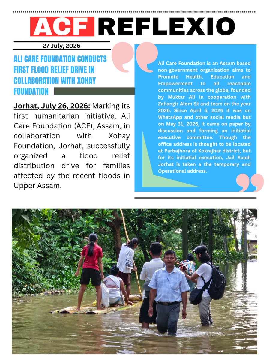 ACF_Assam's tweet photo. First Step of Ali Care Foundation in collaboration with Xohay Foundation, Jorhat. https://t.co/lnrTw93Pyu