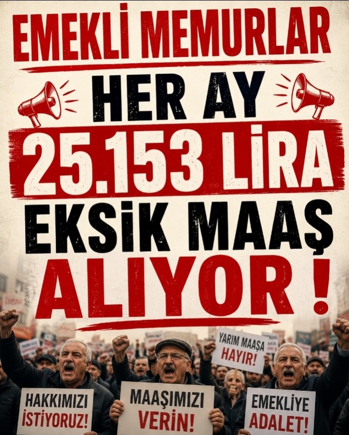 Bora82305579's tweet photo. Ülke iflas ettiyse çıkın açık açık söyleyin, "Biz bu işi yapamadık, her şeyi elimize yüzümüze bulaştırdık" deyin.
Milyonlarca lira #prim ödemiş #memurların #emekli maaşını ödememek ne demek?
#MemurEmeklisineAdalet https://t.co/9cPjxEmzvX
