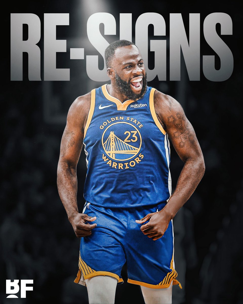 bballforever_'s tweet photo. 🚨BREAKING: Draymond Green is returning to the Warriors on a one-year, $27.7 million contract 💰

(Via Shams) https://t.co/IwV6s30unp