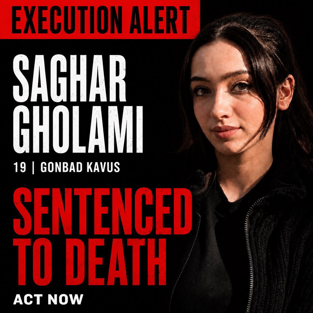 Aysanhj's tweet photo. #SagharGholami⁩ est une manifestante de 19 ans arrêtée à Ispahan le 8 janvier lors des manifestations pour la liberté et les droits humains fondamentaux. Récemment, le tribunal inique de la République islamique l'a condamné à mort. ‌ #StopExecutionsInIran⁩ https://t.co/JLM2KhNS4j