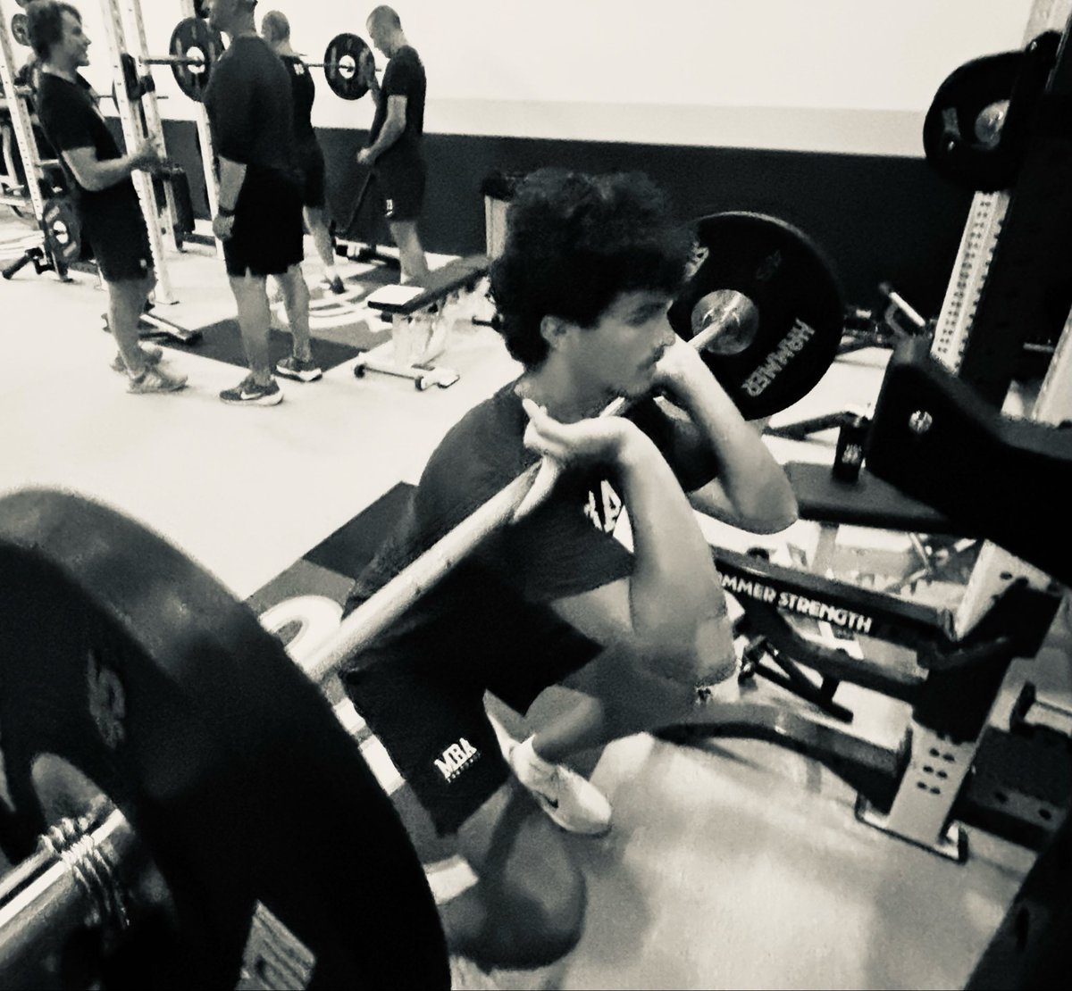 MBACoachBrock's tweet photo. Mid morning lift with Coach Clete!  Halfway through Day 2!  Play Hard, Play Fast, Compete
#Team128 https://t.co/2NR7FbP1hL