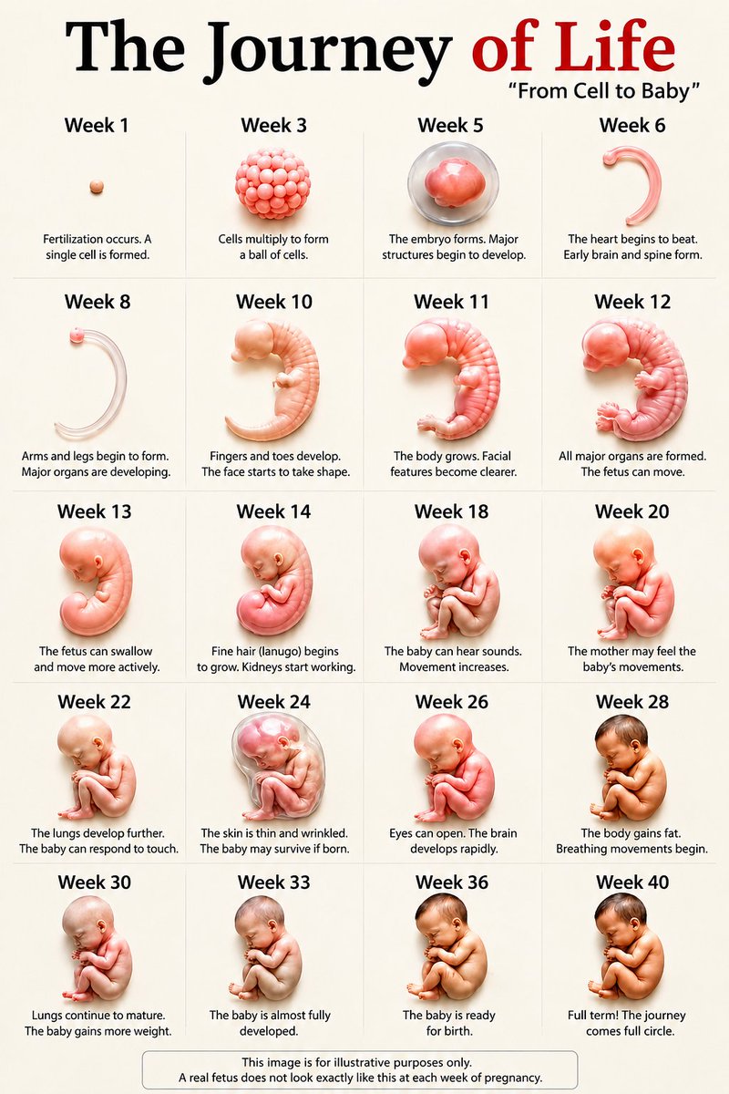 sheikh_say26945's tweet photo. The Journey of Life: "From Cell to Baby 👶 https://t.co/gP4AZhTwQT