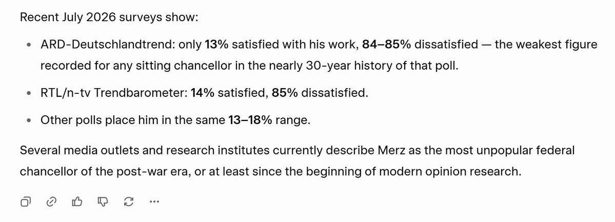 Scherzboldin's tweet photo. @aoifeh1916 @MichealMartinTD @_FriedrichMerz I can’t imagine anyone could beat the poll ratings of that lying chancellor, Merz. https://t.co/9KhcynDDno
