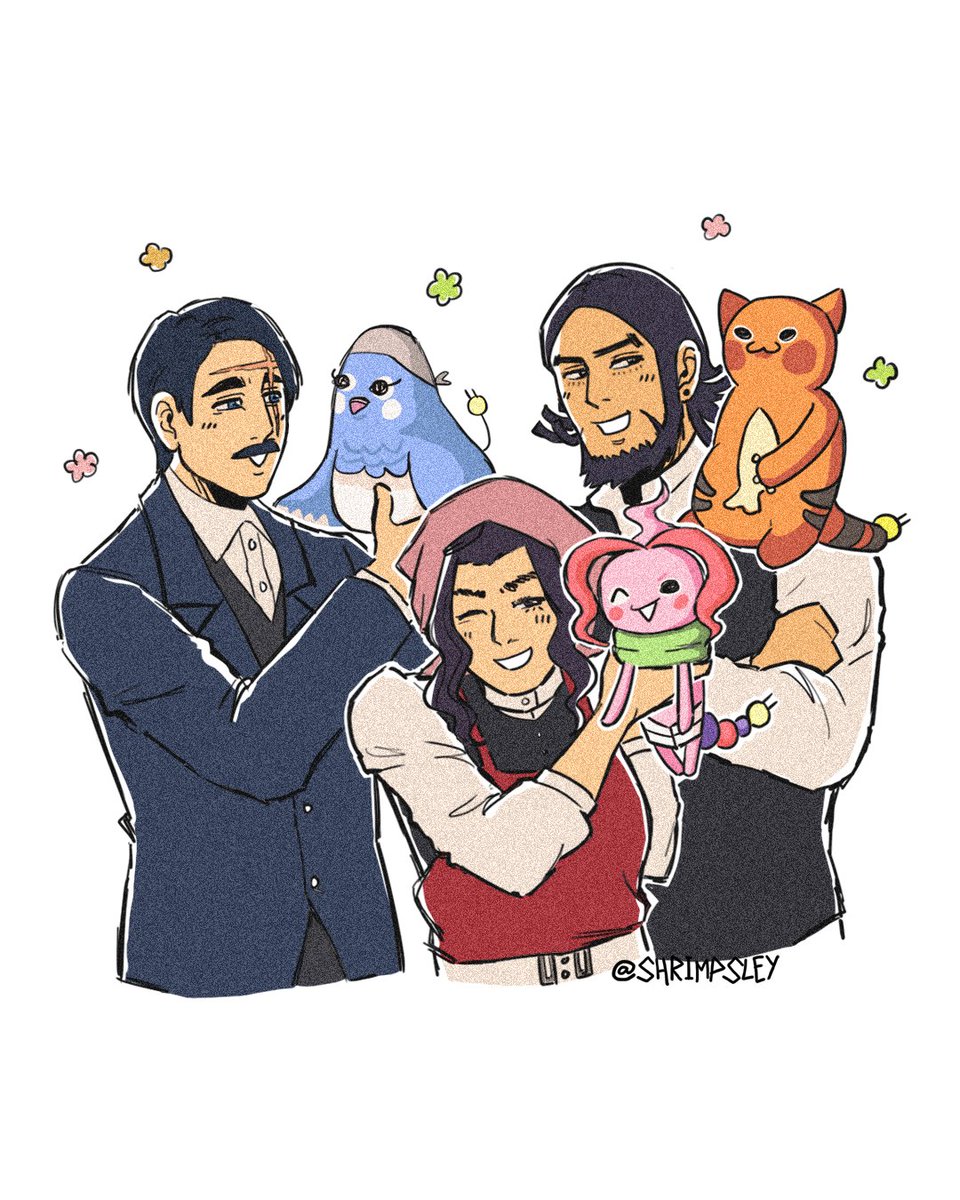 shrimpsley's tweet photo. kawaii pet megu + golden kamuy crossover (4/?) wilk/pigeoy, sofia/izabell &amp; kiroranke/nekoman

#goldenkamuy #ゆるふわ育成ゲームMEGU https://t.co/BGIgs7JlnZ