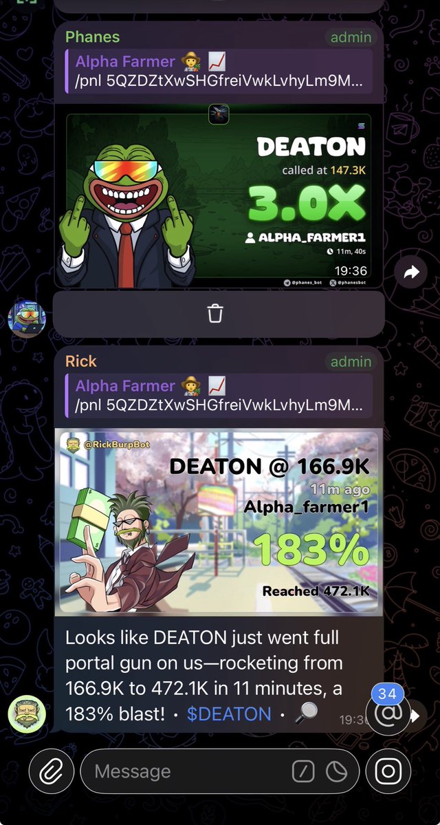 Alpha_farmer1's tweet photo. 3X PROFIT SECURED 💯 
$DEATON

PRIVATE TG CHADS Still SENDING UP🚀🚀🚀

5QZDZtXwSHGfreiVwkLvhyLm9MN8APjEvEGzyArhpump https://t.co/pu23aMXrol