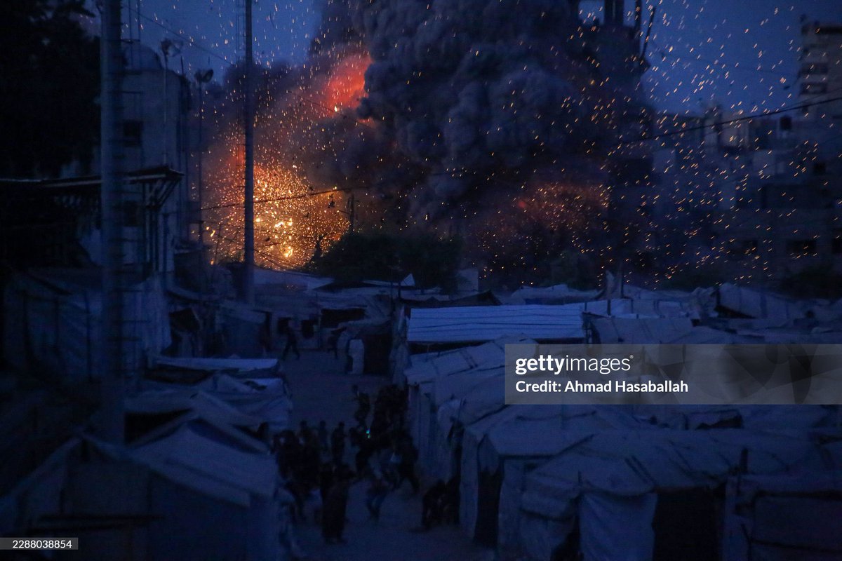 AhmadHasaballa3's tweet photo. GAZA CITY, GAZA - JULY 28: An explosion seen after an Israeli attack on July 28, 2026 in Gaza City, Gaza. According to witnesses, one person was injured and homes damaged when an Israeli strike reportedly targeted the Al-Muttaqin Mosque @GettyImages https://t.co/1eCKq9QWJC