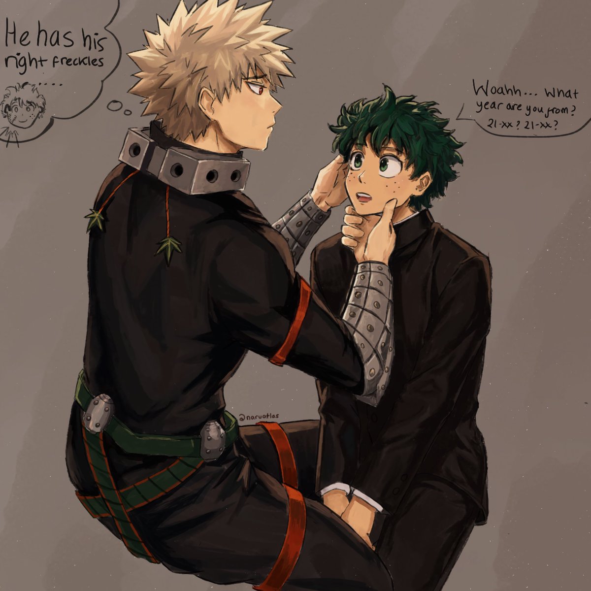 naruatlas's tweet photo. admiring the past #mha https://t.co/nnbesnrVaN