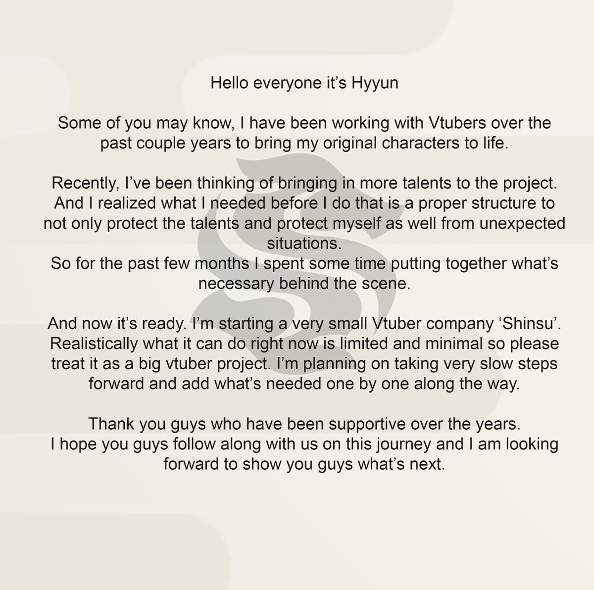 ShinsuVirtual's tweet photo. Message from the founder https://t.co/pxcPEOWcxe