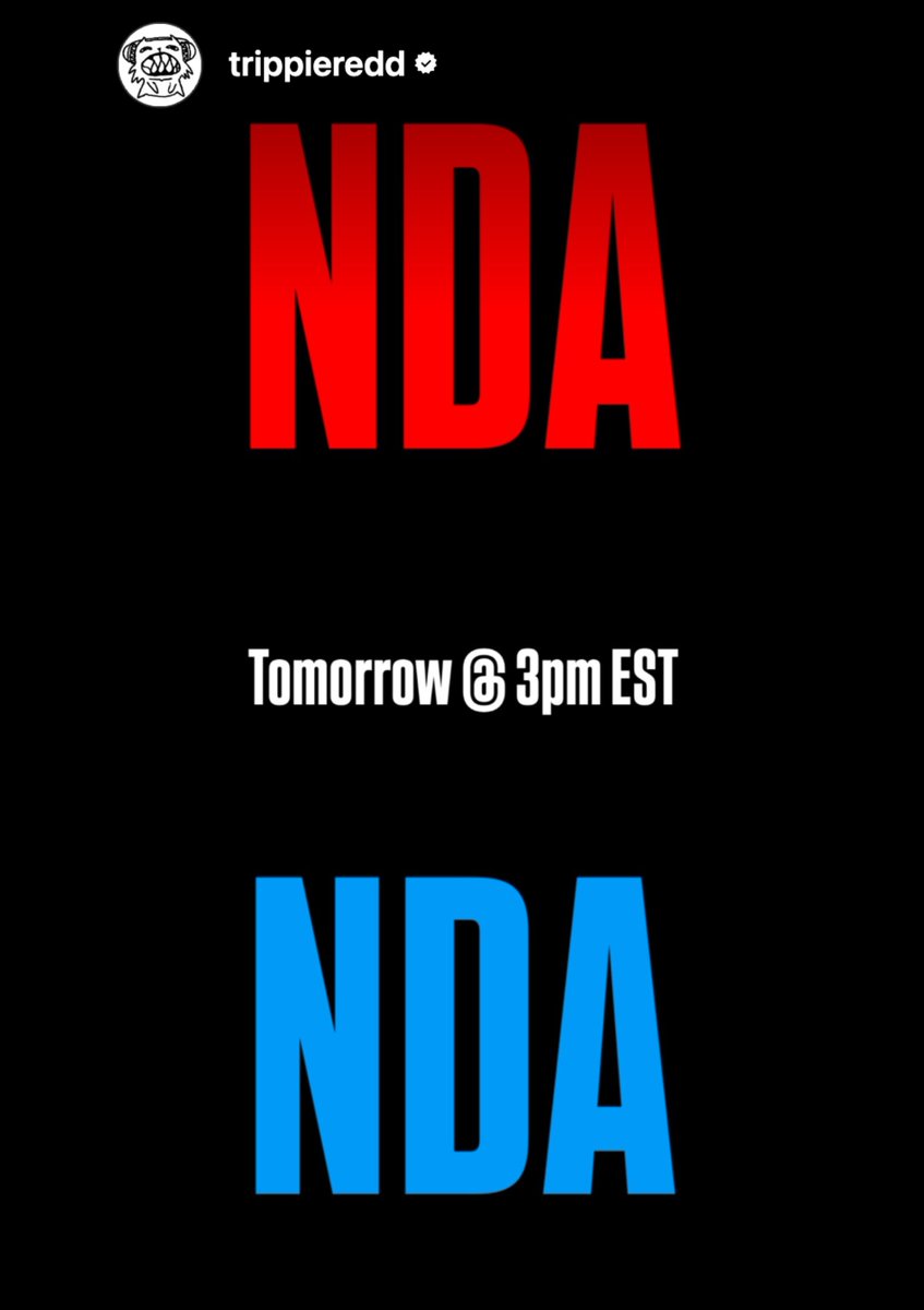 Kurrco's tweet photo. Trippie Redd is teasing something for his upcoming album 'NDA' 👀

"Tomorrow @ 3PM EST"