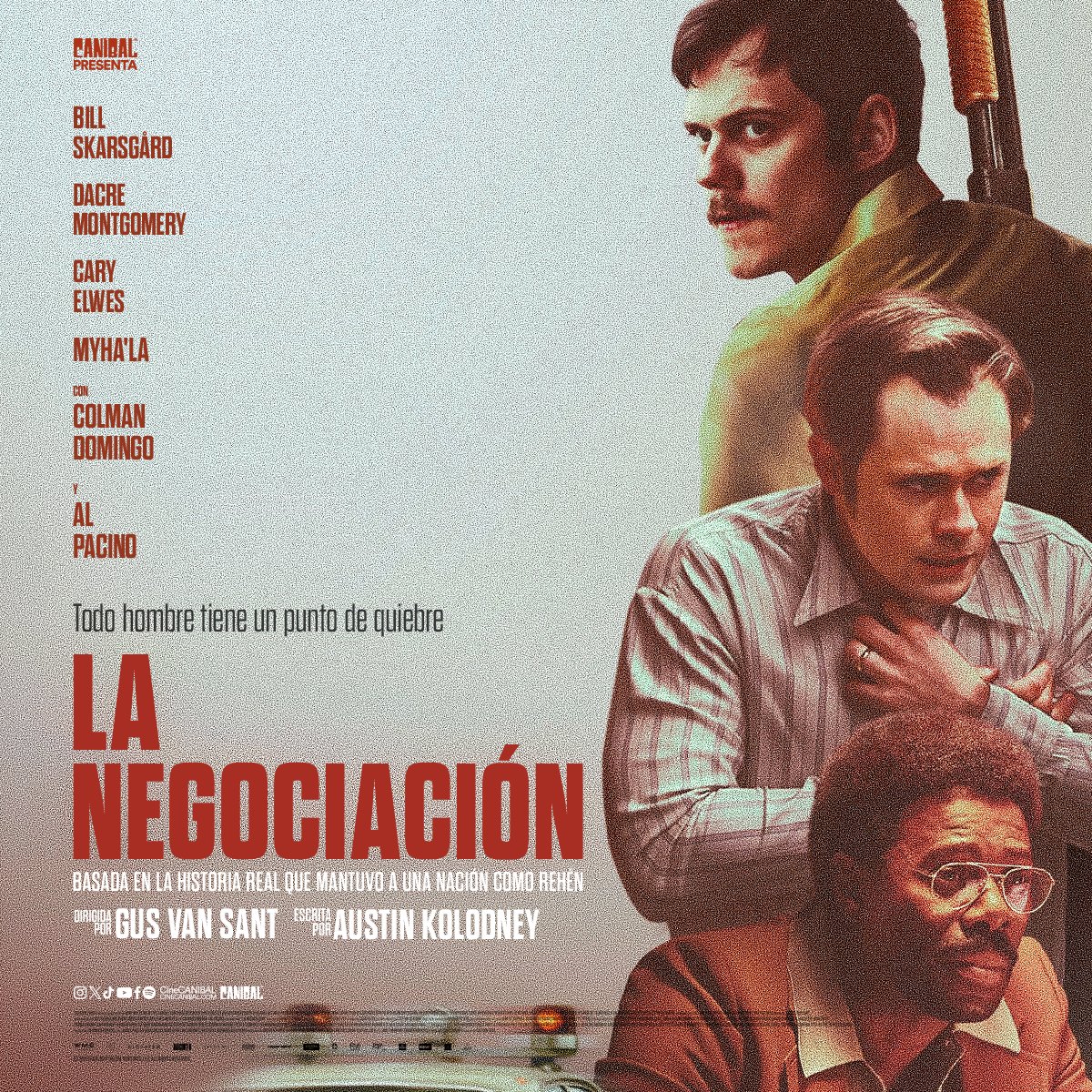 cineCANIBAL's tweet photo. Un hombre en busca de justicia, un crimen en directo. 
'La Negociación' de Gus Van Sant. 
Ahora en cines.