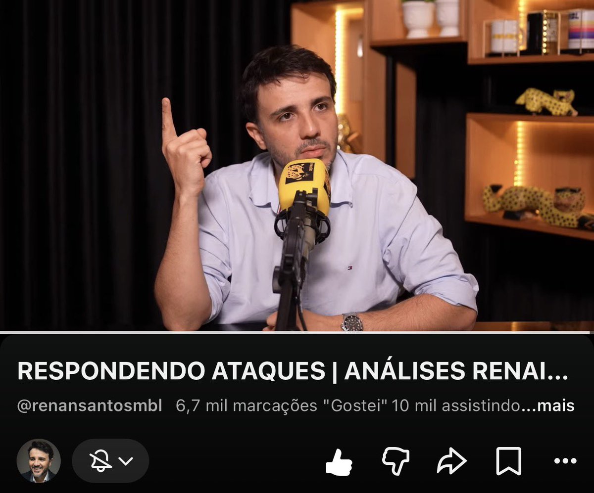 BrunoDiasCWB's tweet photo. Renan Santos ao vivo pra 10.000 pessoas em canal próprio no Youtube.

Desafio qualquer outro candidato que supostamente tem a mesma % que ele nas pesquisas a fazer o mesmo… 😂😂😂 https://t.co/rDiKGI4kKy
