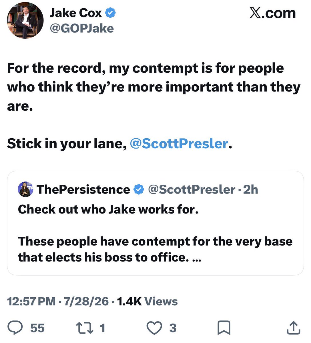ScottPresler's tweet photo. Am I in my lane by advocating for the SAVE America Act? https://t.co/29arHfAUFP