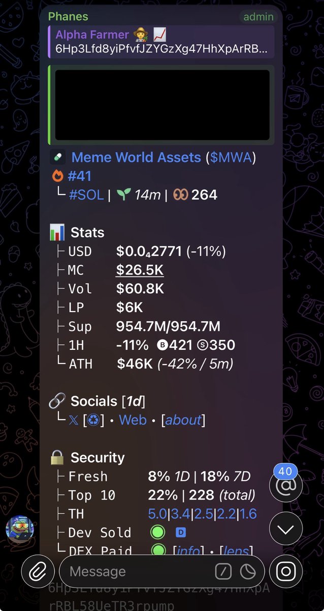 Alpha_farmer1's tweet photo. 2x on $MWA
LFG🚀🚀

6Hp3Lfd8yiPfvfJZYGzXg47HhXpArRBL58UeTR3rpump https://t.co/sNgwwVDnAj