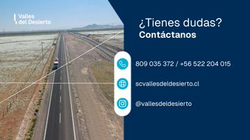 VallesDesierto2's tweet photo. #VallesDelDesierto 👉 En caso de panne, emergencias o dudas, puedes contactarnos a través de ☎️ 809 035 372, 📲 +56 5 2220 4015, o usar nuestros postes #SOS disponibles. Si necesitas bajar del vehículo, ten precaución y usa tu chaleco reflectante. #Ruta5 #Caldera @CarabIIIRegion https://t.co/CSVO69vfZ6