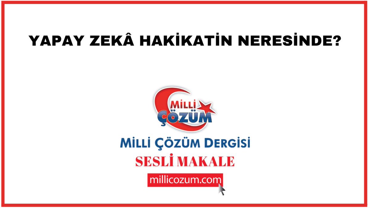 millicozum's tweet photo. Yapay Zekâ Hakikatin Neresinde? https://t.co/o68PTh5tuj https://t.co/E7m4L2ozhc
