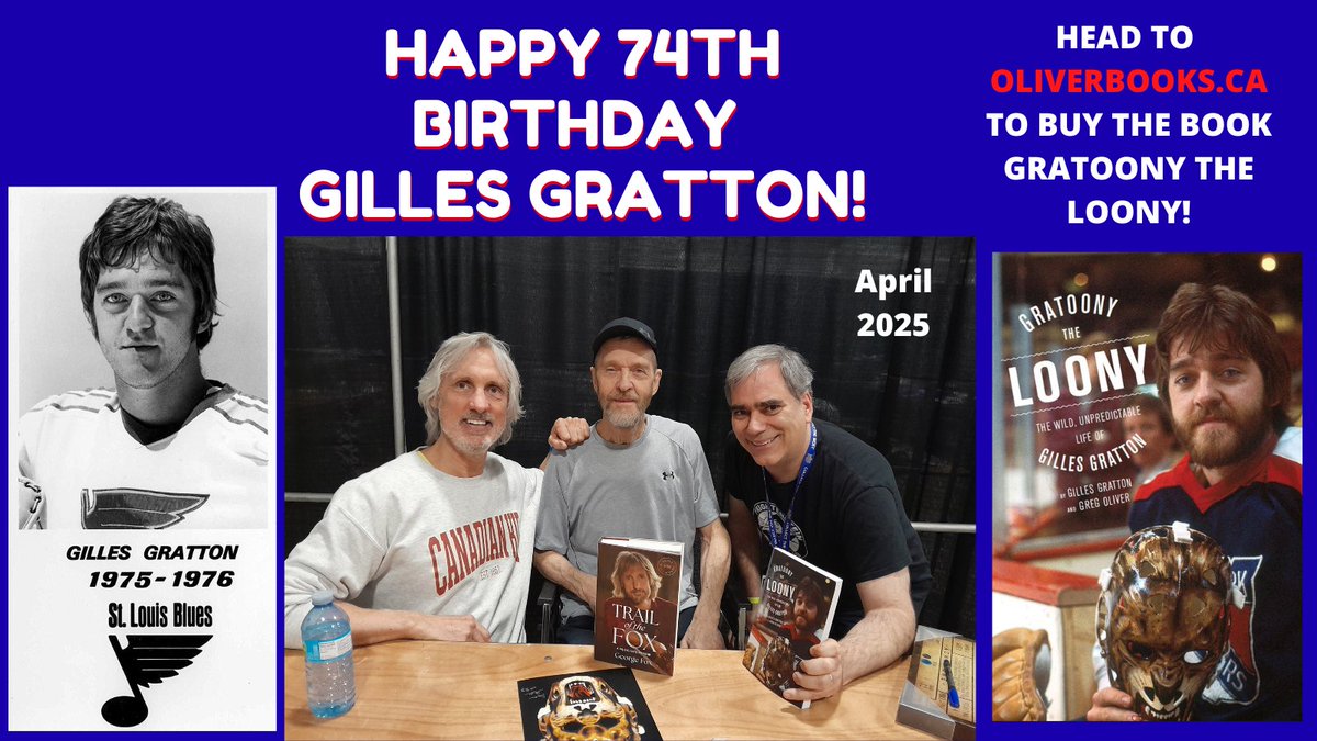 gregmep's tweet photo. I just got off the phone with Gilles Gratton, wishing him a happy 74th birthday. He's as chill as ever, with no big plans for his birthday. Celebrate his oddness by ordering a copy of the @ecwpress autobiography I worked on with him, Gratoony the Loony! https://t.co/RvIVN2RD8E https://t.co/pGpNoMglJH