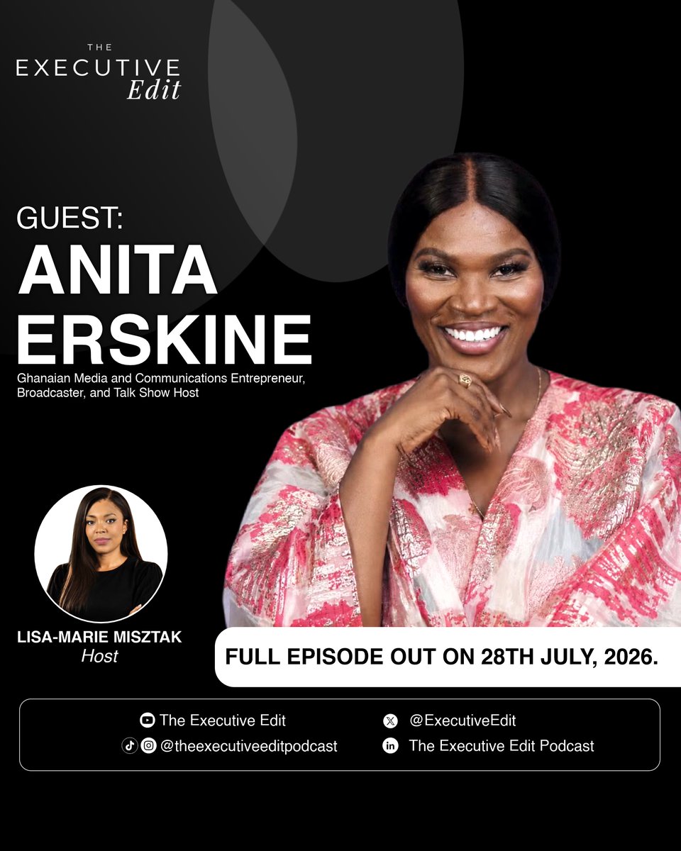 TheAnitaErskine's tweet photo. What if the biggest setback of your career became the very reason you found your purpose? On @LMMisztak on @ExecutiveEdit, we talk confidence, resilience, intuition, finding your voice and rebuilding when the world decides you're done! Watch here: 
 https://t.co/ETXPXbNE8k https://t.co/L3RRHI1VxD