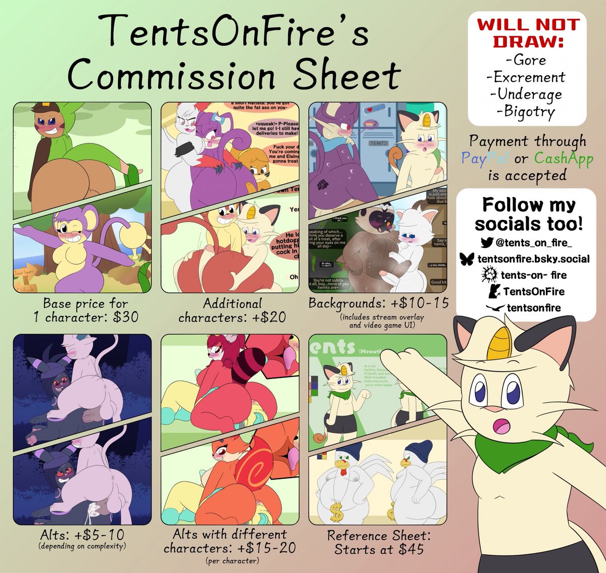 tents_on_fire_'s tweet photo. I am back from my Hawaii trip and will be grinding out for the next two weeks before my next trip, if you want a c0mm, look in the replies for the form! All help is appreciated! (I gotta feed my cats-) https://t.co/tjM9wa2wdB