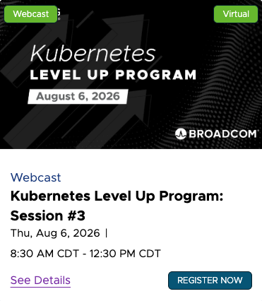 VMwareCommunity's tweet photo. In the 3rd Installment of this #VMUG Level Up Series, we'll explore how orgs can streamline their K8s platforms, strengthen security & governance, automate operations with GitOps, and evolve toward the next generation of platform engineering. Join us! https://t.co/Xff2nAcTXz https://t.co/lg8aVcwIeb