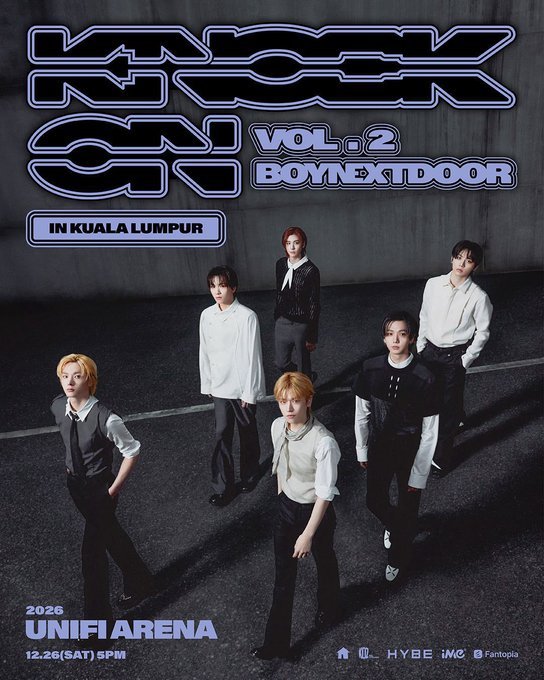 Suwing982's tweet photo. 🎫For Sale 🎫
BOYNEXTDOOR TOUR <KNOCK ON Vol.2> in KUALA LUMPUR 🇲🇾 
📆2026.12.26
⏰SAT 5 PM

🎫VIP(STANDING/SEATED)
🎫PS1-PS4

🔗 fantopia
🌎Inter fans are invited 

#BND #BOYNEXTDOORinKL #BNDinKL
#KNOCK_ON_Vol_2
#KNOCK_ON_Vol_2_IN_KUALALUMPUR https://t.co/xTyiXu574h