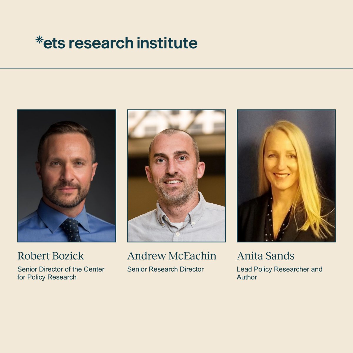 ETSresearch's tweet photo. Meet the team behind our Center for Policy Research. Together, they’re connecting research to the policy decisions shaping education by bringing researchers, policymakers &amp; practitioners into shared spaces where evidence meets implementation.

Learn more: https://t.co/wosTLdmpxi https://t.co/FF2qNCgMEd