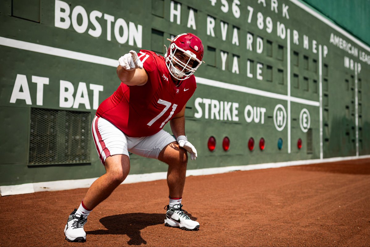 HarvardFootball's tweet photo. Let the good times roll ⚾️🏈

Excited to compete at Fenway Park in the 142nd edition of The Game. 

#GoCrimson #OneCrimson https://t.co/T3lRN5cAv9