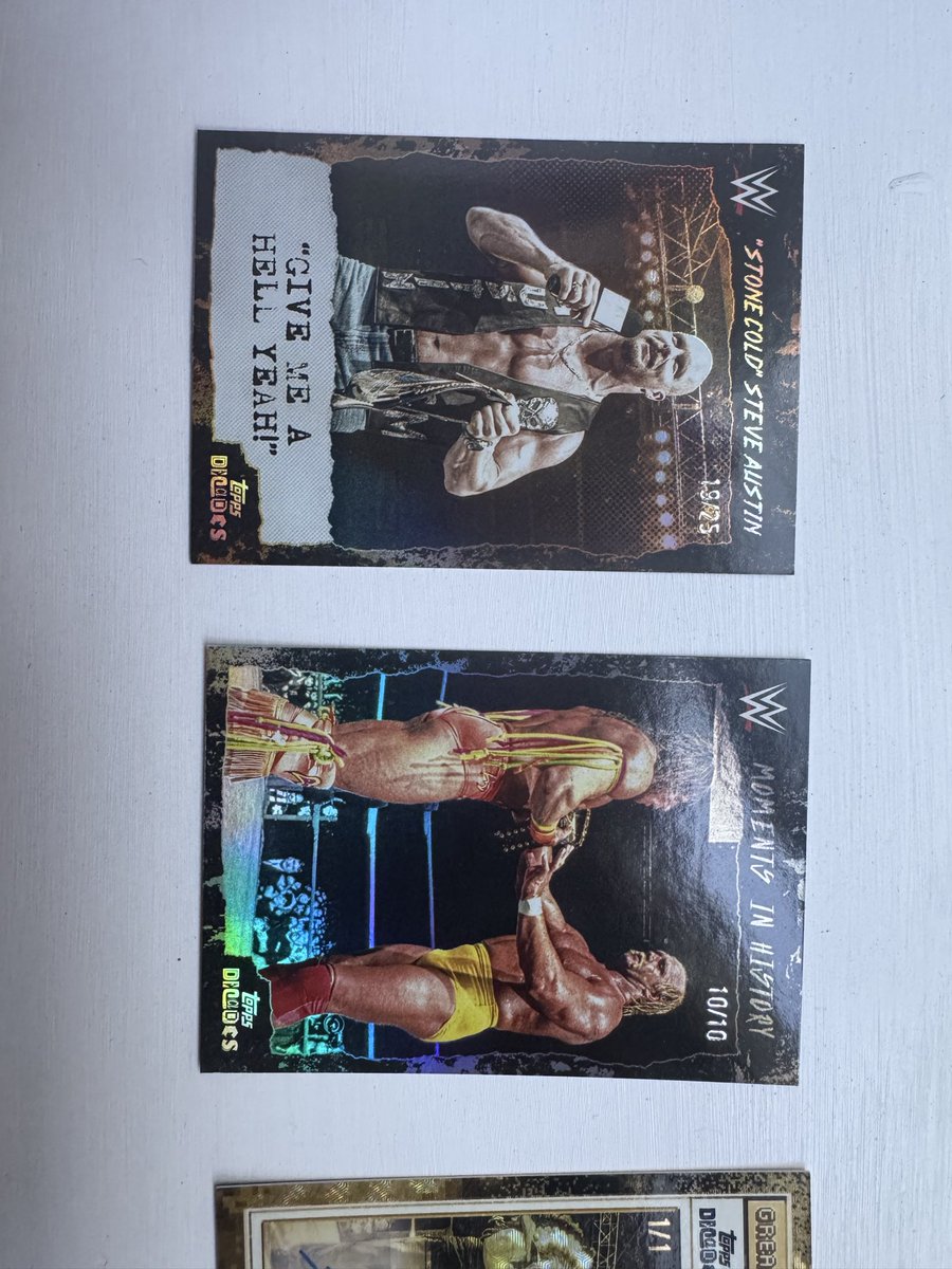 TwentyNineUK's tweet photo. WWE Topps Decades hits…all from the one box!
My first 1/1 ! https://t.co/ZUue0L7dYh