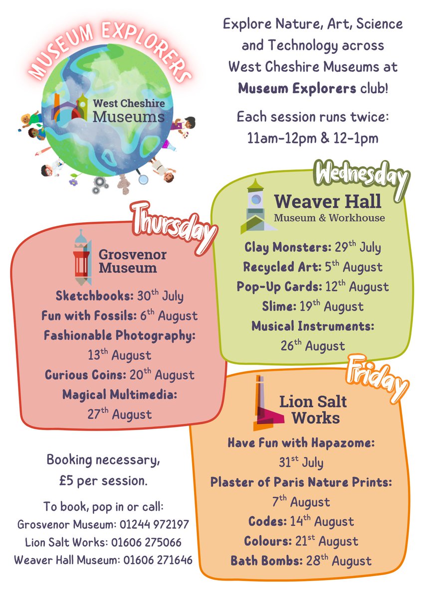 cwacmuseums's tweet photo. Don't forget to book your place for the #MuseumExplorers session at #WeaverHallMuseum tomorrow (29th July)

Be creative with air dry clay; create your own monster. Use your imagination or take inspiration from mythological creatures!

Call 01606 271646 or pop in tomorrow morning! https://t.co/WuBo8cuSLA