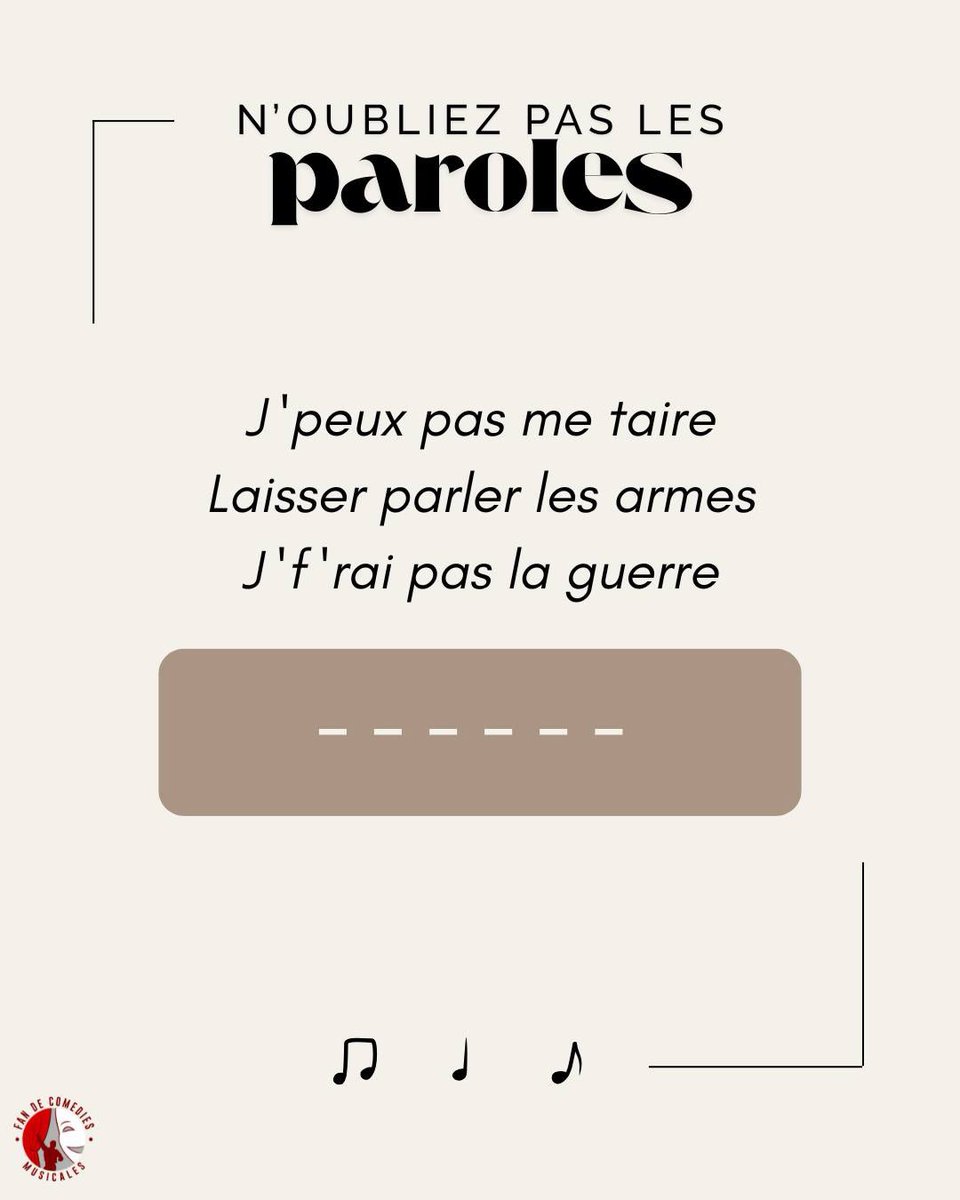 Fan De Comédies Musicales tweet media