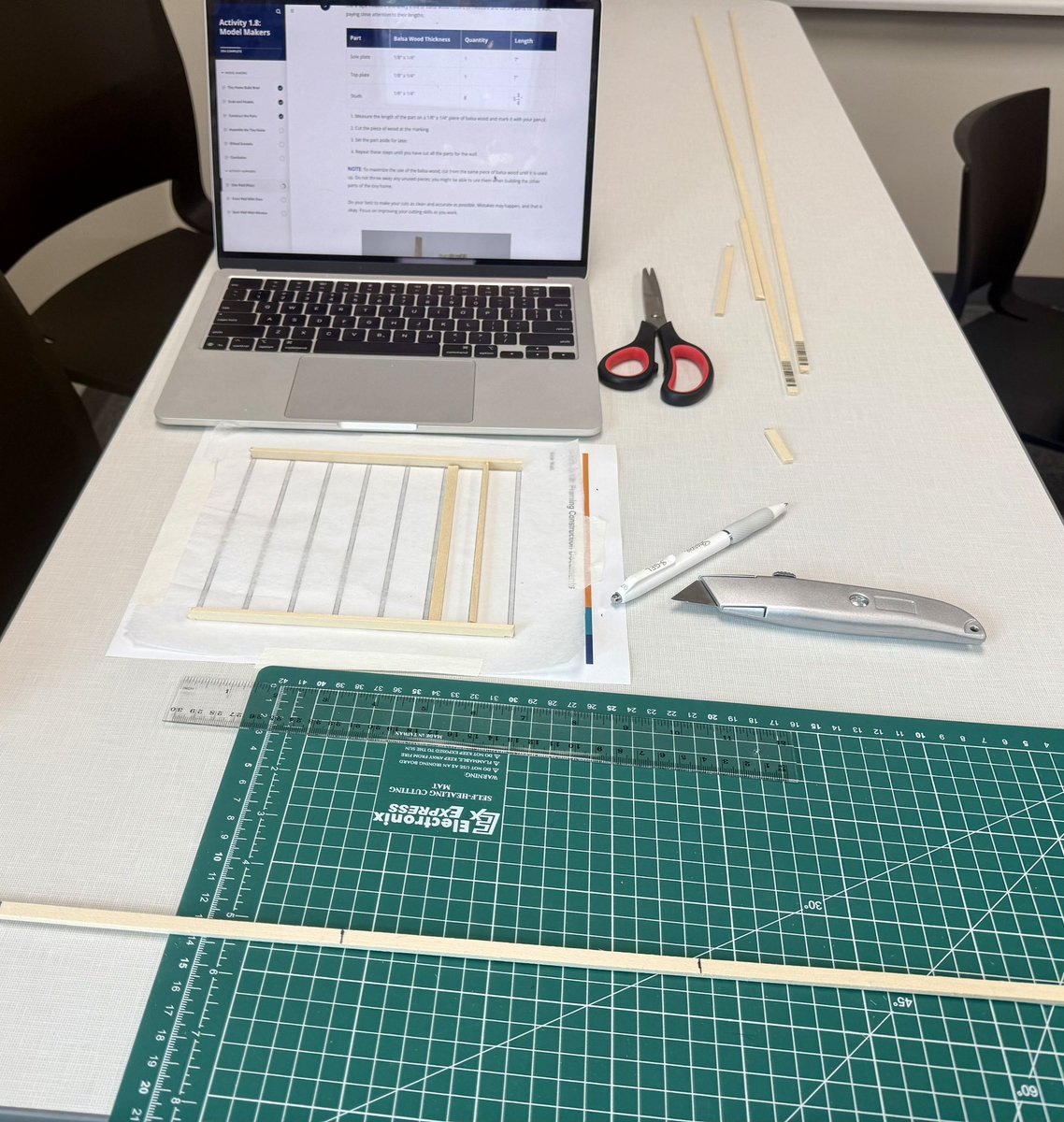 andermm1's tweet photo. Day 2 at #PLTW - architecture scale, making a toolbox, types of joints &amp; framing walls, &amp; started a group mini house project (I’m nervous my wall will fall apart or not fit 😆). Such a great unit about the trades as careers -#sd113a ss will ❤️ this unit @CITGO #STEM #WeAreOQ https://t.co/7Zy24BjYMZ