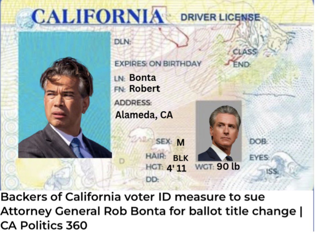 MichaelGatesESQ's tweet photo. Rob Bonta is now being SUED over his rigged Prop 39 ballot title. 

He changed a neutral description to "Prohibits Citizens From Voting" to scare voters off an election integrity measure 1.3 million Californians signed for. 

This is the same Attorney General who sued Huntington Beach over voter ID. Now he's the one in court. #Gates4AG