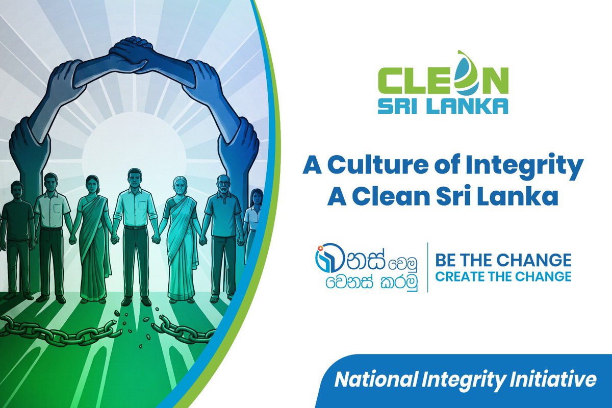 slcgdxb's tweet photo. National Integrity Week begins with the National Integrity Oath and the Code of Ethics, reaffirming our commitment to integrity, transparency,&amp; accountability.

Together, let's build a cleaner, stronger,&amp; more prosperous Sri Lanka. https://t.co/IqwdWrmfVX
